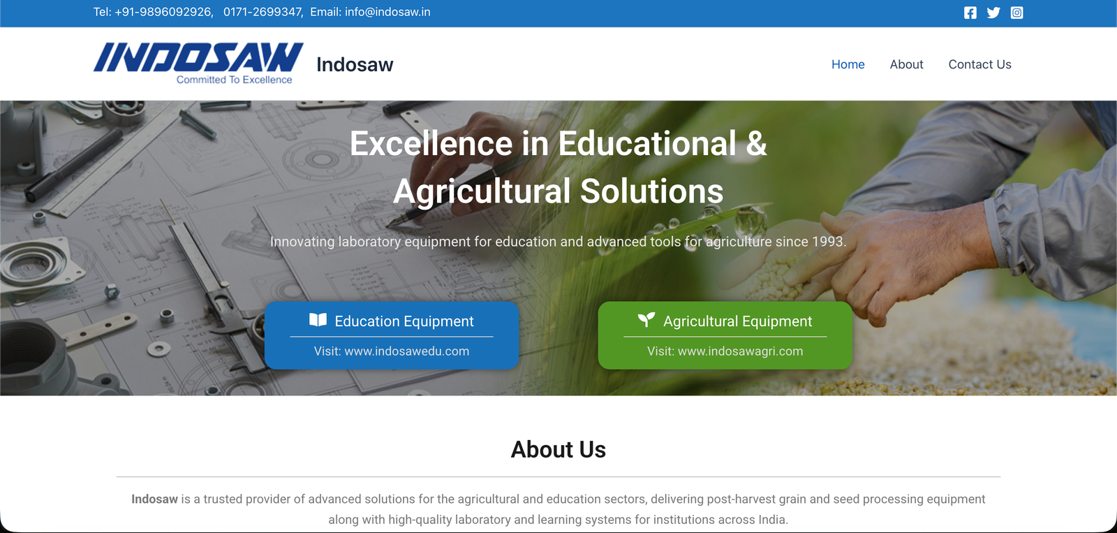 Indosaw — Landing Page